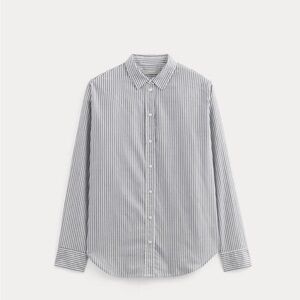 Everlane Striped Button Down Shirt - Gray